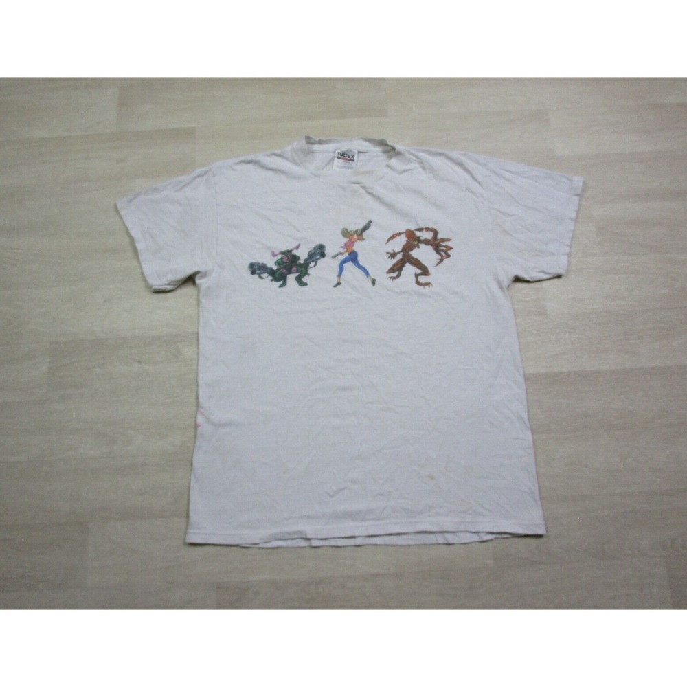 Vintage Space Bunnies Must Die‎ Video Game Promo T-Shirt Size (L) Ripcord 1990's